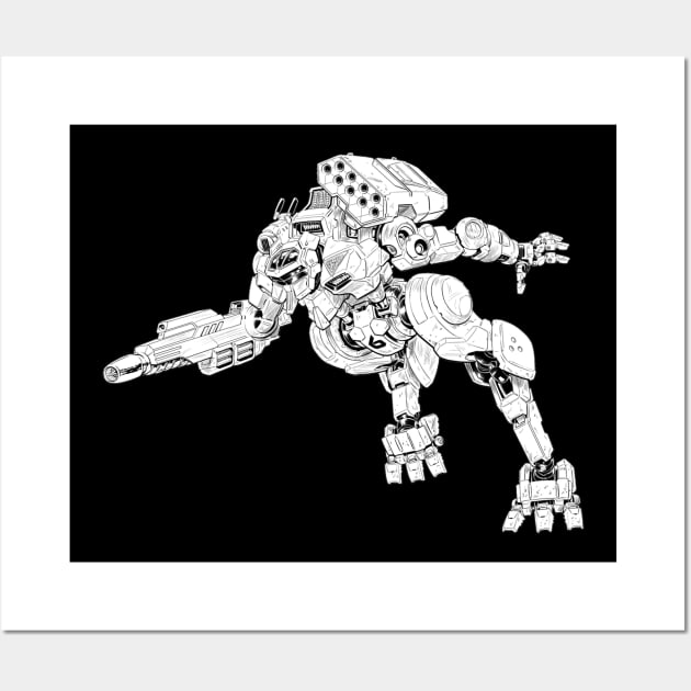 Björn OmniMech Wall Art by Aries Games & Miniatures